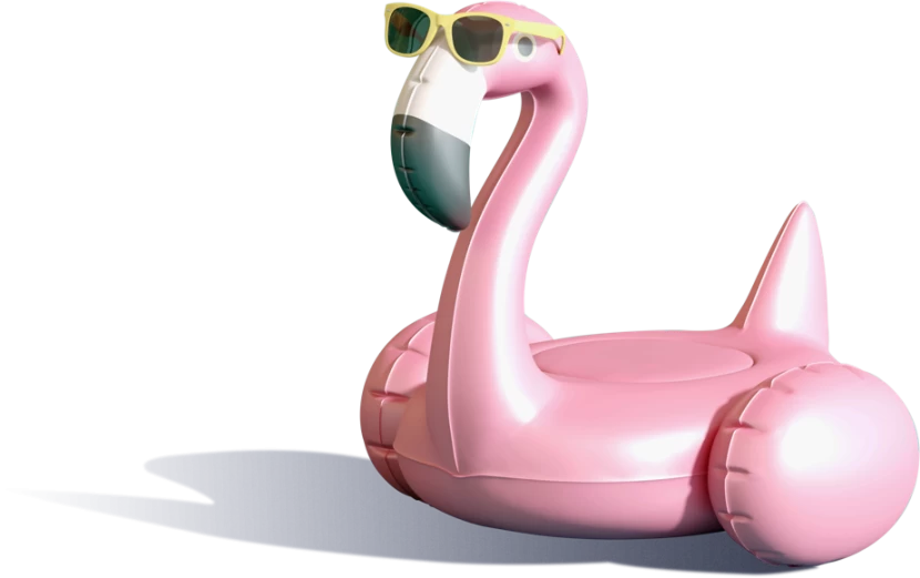YQB+ - Flamant rose gonflable - YQB+ 